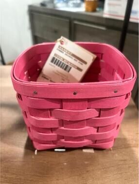 Longaberger basket hot pink  square